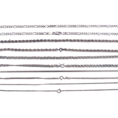 1176 - A COLLECTION OF ITALIAN SILVER CHAINS