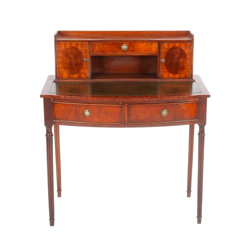 308 - A WALNUT AND INLAID BUREAU DE DAME