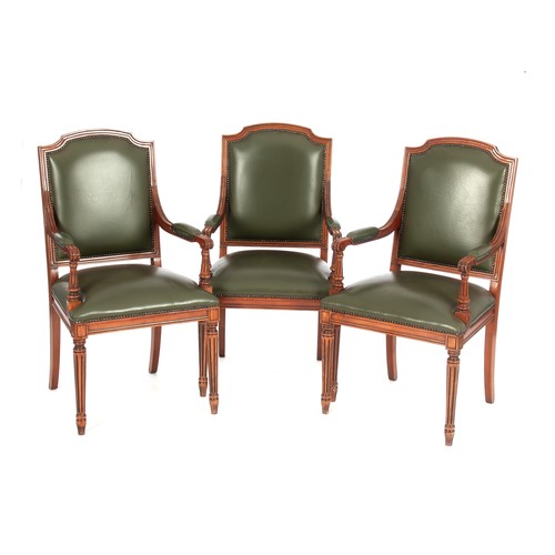 267 - A SET OF EIGHT ARMCHAIRS