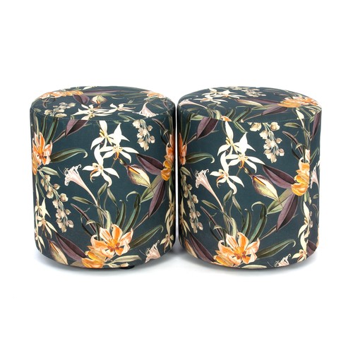 324 - A PAIR OF CYLINDRICAL OTTOMANS