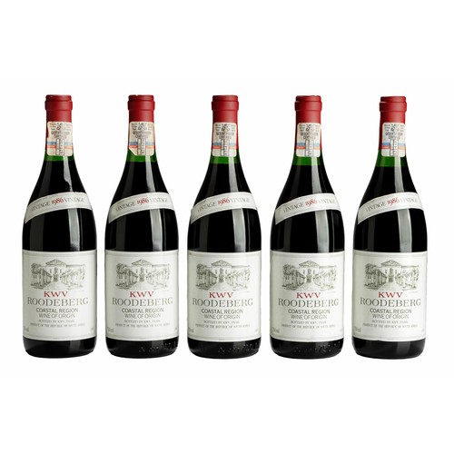 1500 - 1986 KWV Roodeberg Red x 5 bottles750ml