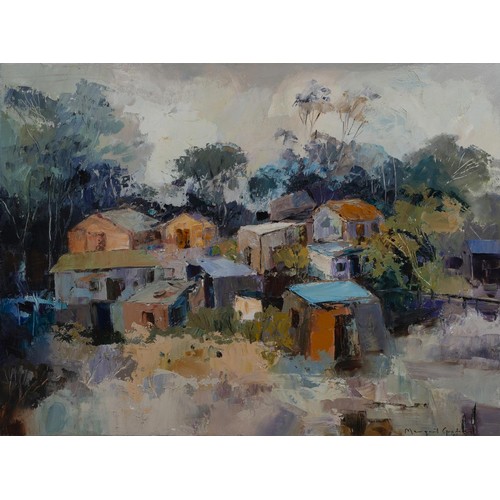 611 - Margaret Gradwell (South African 1956 - ) COLOURFUL HOUSES
