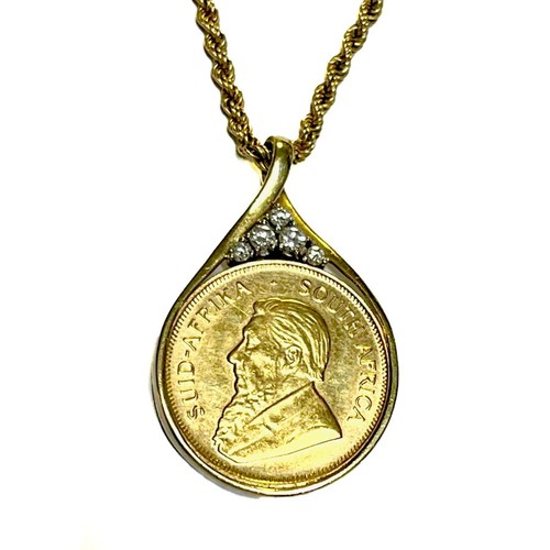 1326 - A HALF OUNCE KRUGERRAND PENDANT AND CHAIN