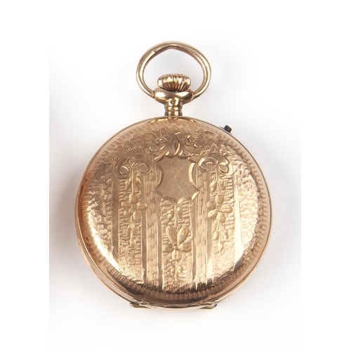 1379 - A 14CT GOLD HUNTER-CASED POCKET WATCH