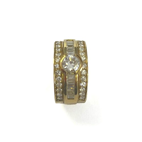 989 - A DIAMOND DRESS RING, 2.80 CARATS