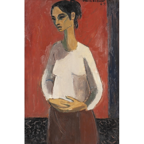 405 - Maurice Charles Louis van Essche (South African 1906 - 1977) FEMME ENCEINTE/COLOURED GIRL STANDING