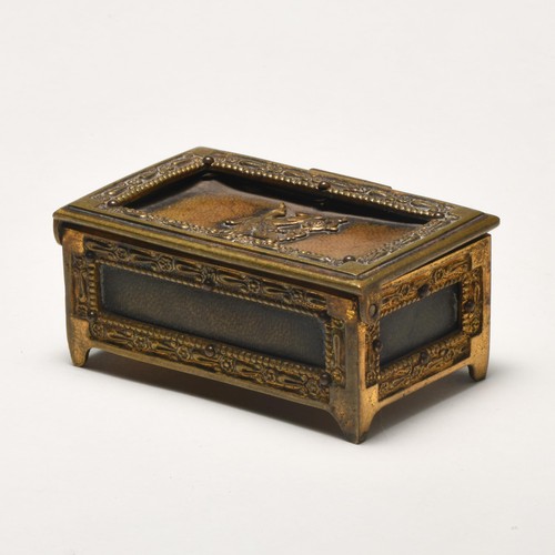 40 - A BRASS TRINKET BOX