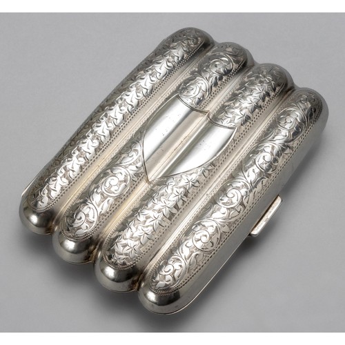 621 - A VICTORIAN SILVER CIGAR CASE, MINSHULL AND LATIMER, BIRMINGHAM, 1901