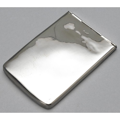 624 - AN EDWARD VII SILVER CARD HOLDER, HENRY WILLIAMSON LTD, LONDON, 1902