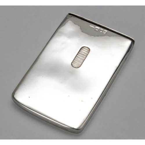 624 - AN EDWARD VII SILVER CARD HOLDER, HENRY WILLIAMSON LTD, LONDON, 1902