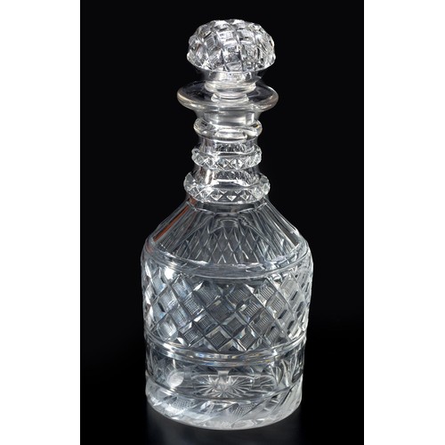 71 - A CUT-GLASS DECANTER