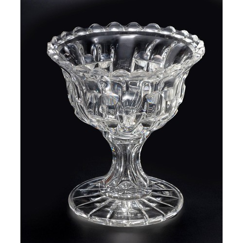 72 - A CUT-GLASS PEDESTAL BOWL