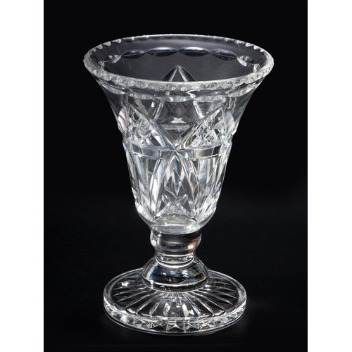 75 - A CUT-GLASS CELERY VASE