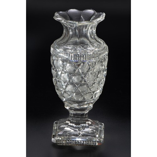 77 - A CUT-GLASS VASE