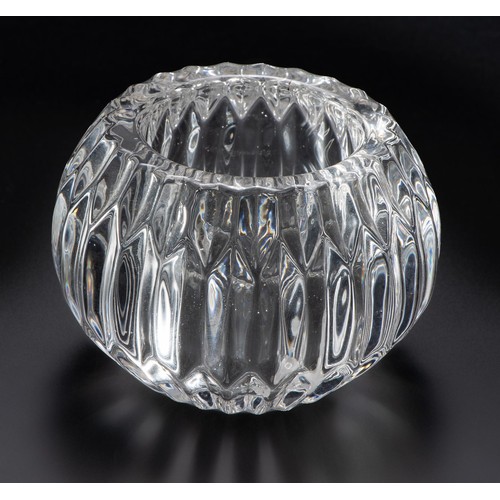 78 - A CUT-GLASS CANDLE HOLDER