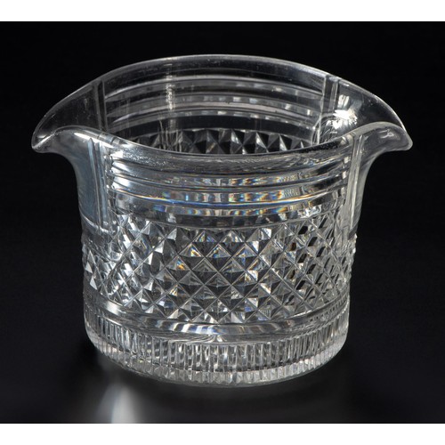 81 - A CUT-GLASS POURING BOWL