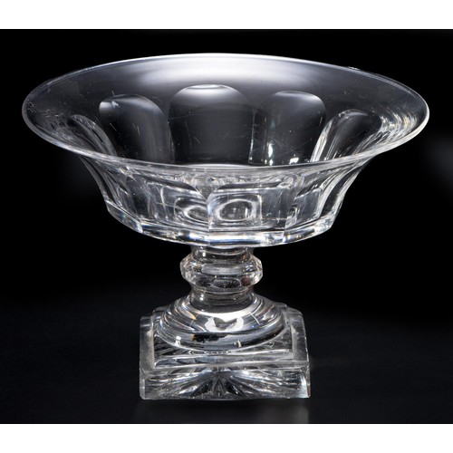 91 - A CUT-GLASS PEDESTAL BOWL