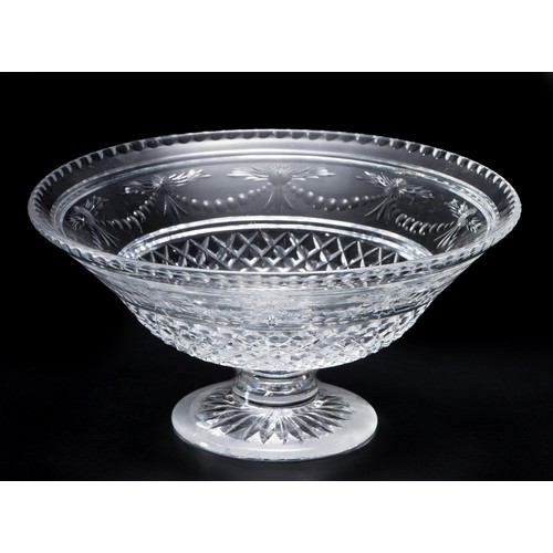 92 - A CUT-GLASS PEDESTAL BOWL