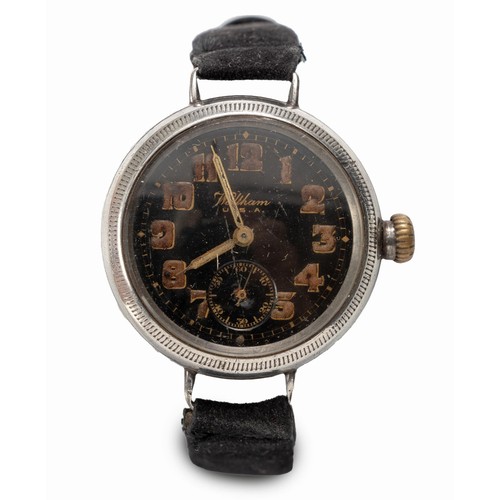 1112 - A WALTHAM TRENCH WATCH, CIRCA 1915