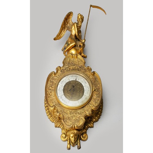 1186 - AN ORMOLU BAROMETER, LEROLLE FRERES, PARIS, 19TH CENTURY