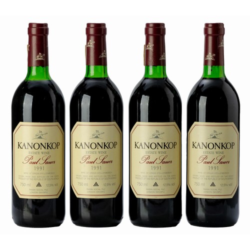 1236 - 1991 Kanonkop Paul Sauer x 4 bottles750ml