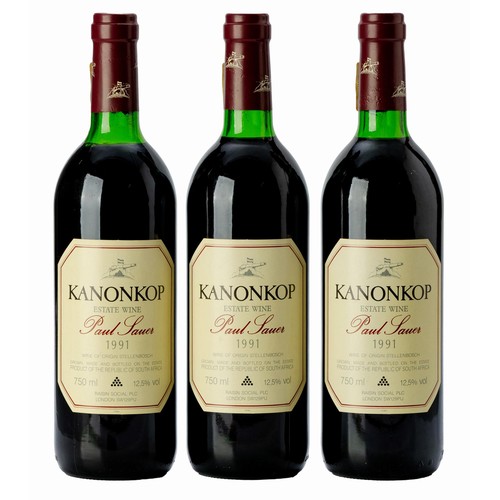 1239 - 1991 Kanonkop Paul Sauer x 3 bottles750ml