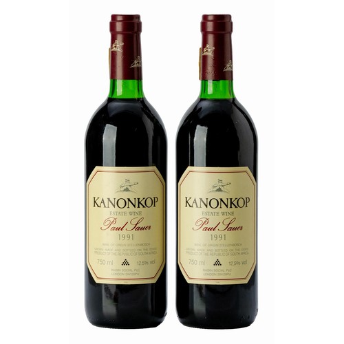 1242 - 1991 Kanonkop Paul Sauer x 2 bottles750ml