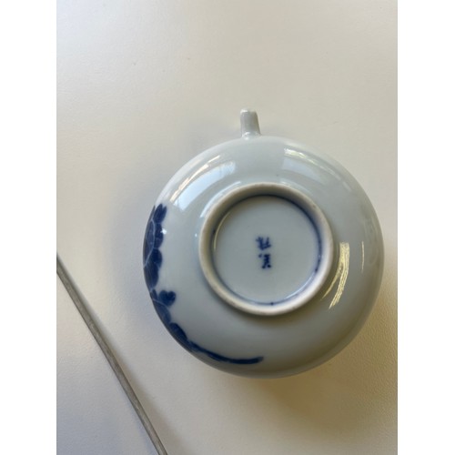 731 - A COMPLETE JAPANESE STYLE BLUE AND WHITE TEA SERVICE, MODERN