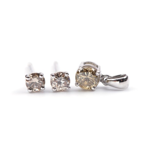 992 - A SUITE OF SOLITAIRE JEWELLERY, 0.55 CARATS