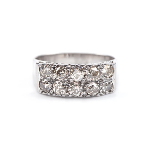 1015 - A DOUBLE ROW DIAMOND ETERNITY RING