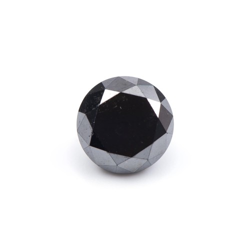 1069 - AN UNSET BLACK DIAMOND, 1.26 CARATS