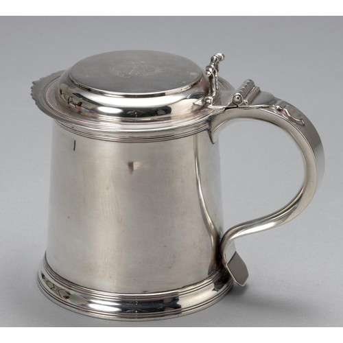 629 - A GEORGE V SILVER TANKARD, C S HARRIS AND SONS LTD, LONDON, 1912