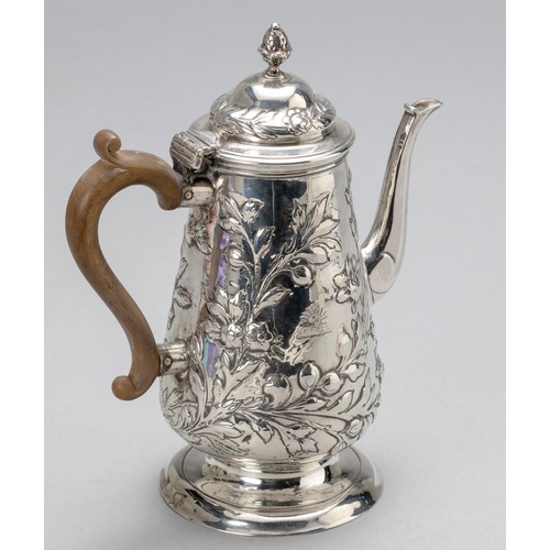 596 - A GEORGE III SILVER HOT WATER POT, JOHN ROBERTSON I AND DAVID DARLING, NEWCASTLE, 1796