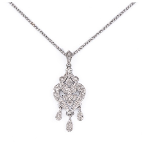 905 - A DIAMOND PENDANT, 0.50 CARATS