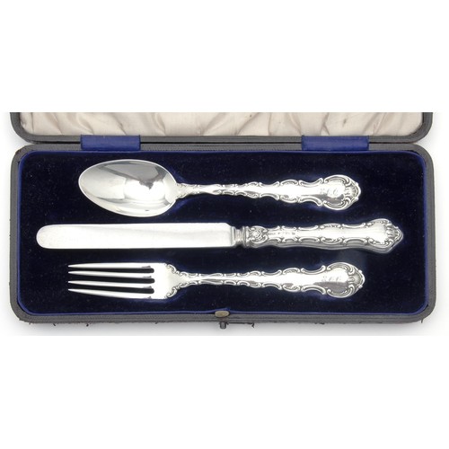 155 - A CASED AMERICAN SILVER CHRISTENING SET, GORHAM