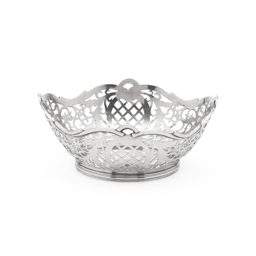 661 - A DUTCH SILVER BASKET, MAKER'S MARK RUBBED