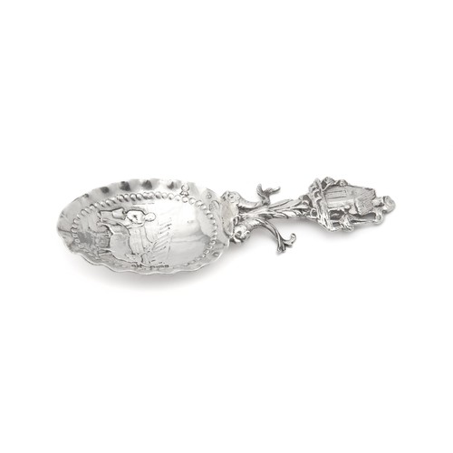 133 - AN EDWARD VII SILVER CADDY SPOON, EDWIN THOMPSON BRYANT, LONDON, 1905