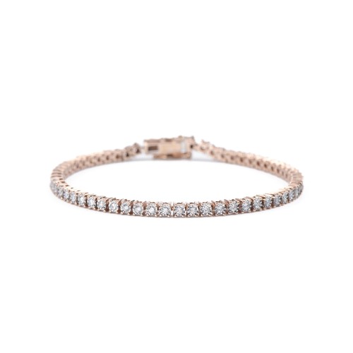 963 - A DIAMOND TENNIS BRACELET, 2.01 CARATS