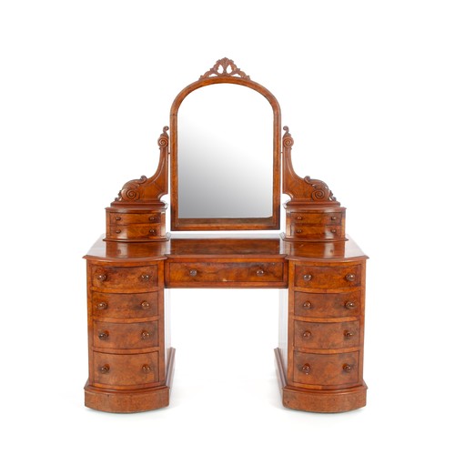 270 - A VICTORIAN WALNUT DRESSING TABLE, LATE 19TH CENTURY