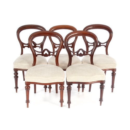 294 - A SET OF TWELVE VICTORIAN-STYLE MAHOGANY DINING CHAIRS