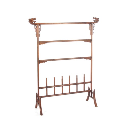 330 - A JAPANESE FRUITWOOD KIMONO STAND