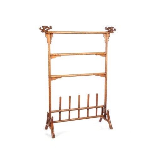 331 - A JAPANESE FRUITWOOD KIMONO STAND