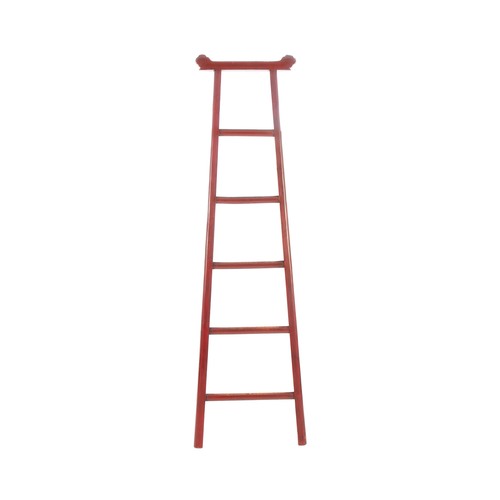 329 - A GROUP OF THREE JAPANESE-STYLE WOODEN LADDERS