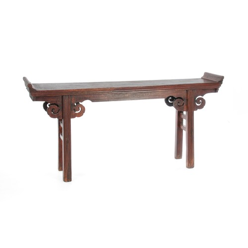 345 - A CHINESE HARDWOOD SIDE TABLE