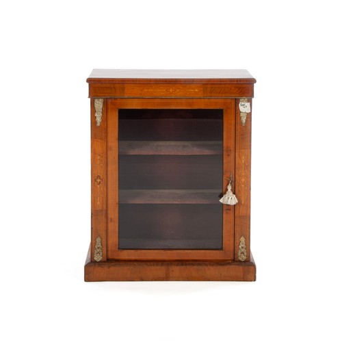 295 - A LATE VICTORIAN WALNUT DISPLAY CABINET