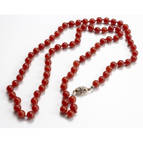 883 - A CHERRY AMBER NECKLACE