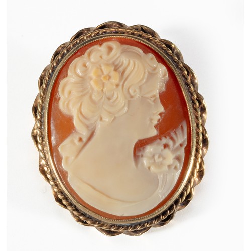 895 - A SILVER CAMEO BROOCH