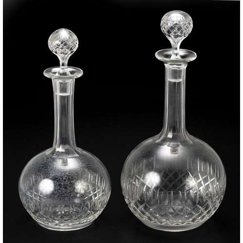 93 - TWO CUT-GLASS DECANTERS