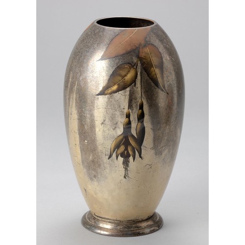 119 - A WMF BRASS AND SILVERPLATE IKORA VASE