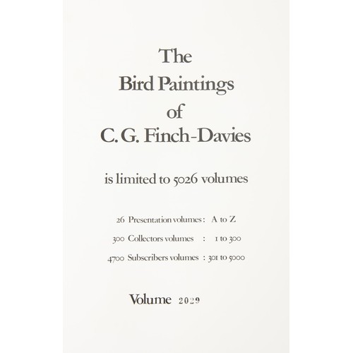 17 - THE BIRD PAINTINGS OF C. G. FINCH-DAVIES (LIMITED EDITION) by C. G. Finch-Davies & Dr. Alan Kemp